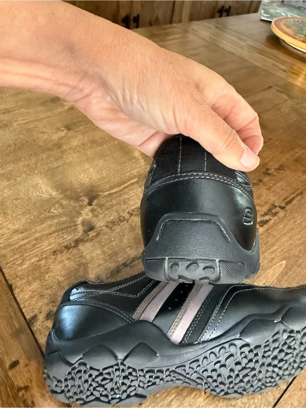 Men's Black Slip-On Athletic Casual Shoes
